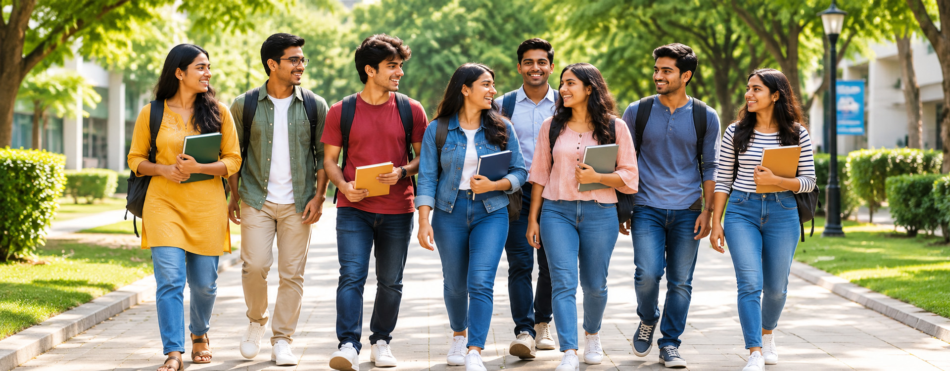 College students receiving career guidance